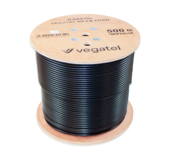 Кабель коаксиальный VEGATEL 8D-FB (Titan, черный) бухта 500м