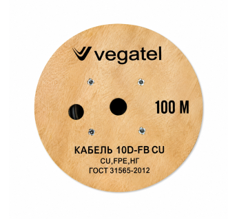 Кабель коаксиальный VEGATEL 10D-FB Cu (ГОСТ, черный) бухта 100м