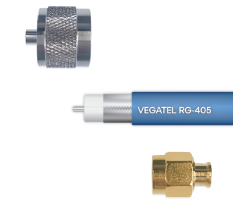 Кабельная сборка VEGATEL RG-405 (FEP, SF-086) (SMA-male - N-male) 20м