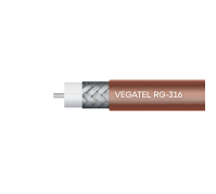 Кабель коаксиальный VEGATEL RG-316 B/U, бухта 100 м