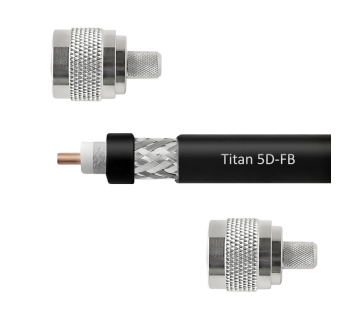Кабельная сборка 5D/FB (Titan, черный) (N-male - N-male) 1м