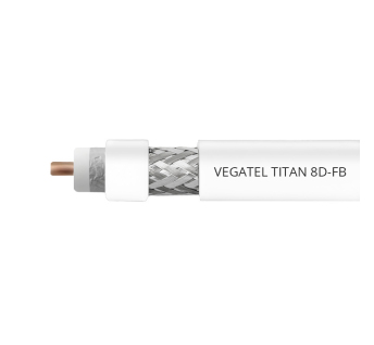Кабельная сборка 8D/FB (Titan, белый) (N-male - N-male) 1м